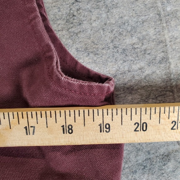 Carhartt Vest Womens Small Burgundy Red Duck Canvas 104224 V26 Sherpa Lined Work - Picture 8 of 10
